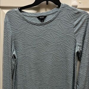 Simply Vera Vera Wang Light Blue Textured Long Sleeve Top